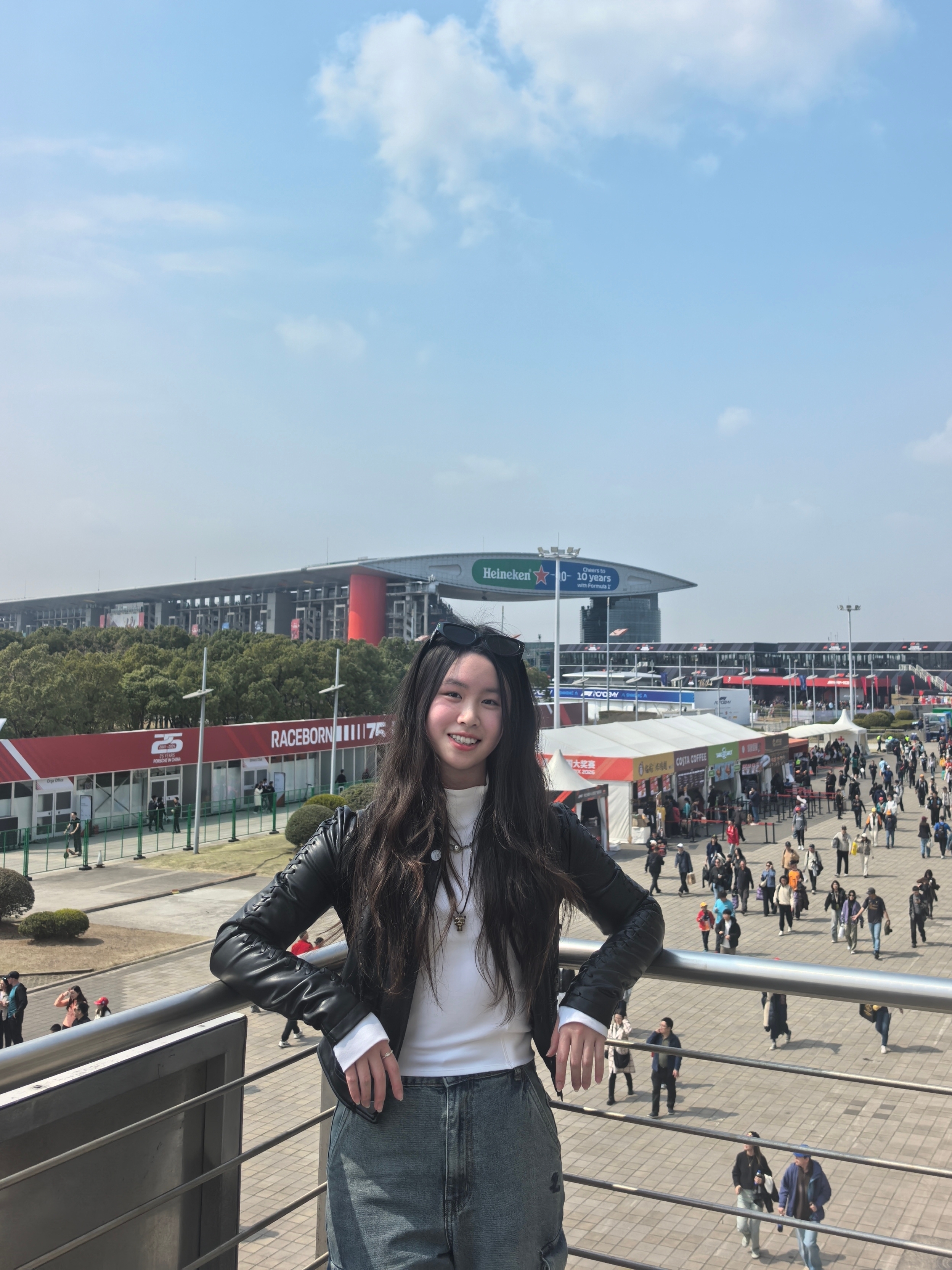 Yueyang at a Formula 1 race