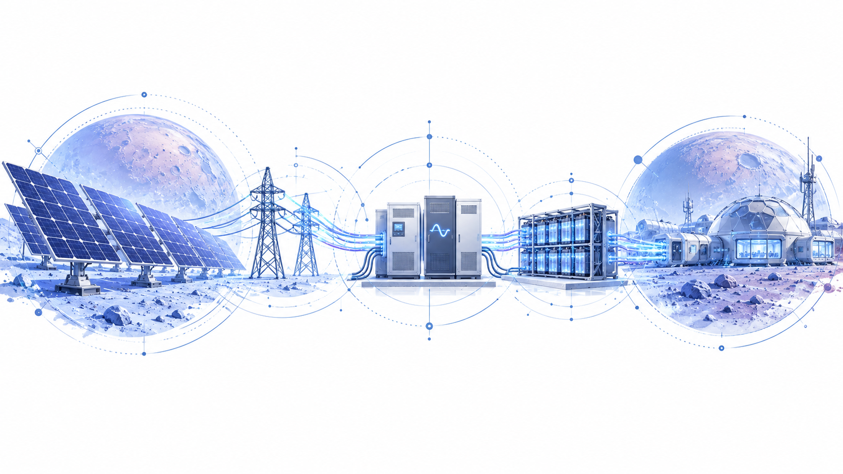 Mars electrical power system illustration